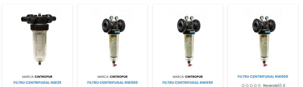 gama filtre apa centrifugale
